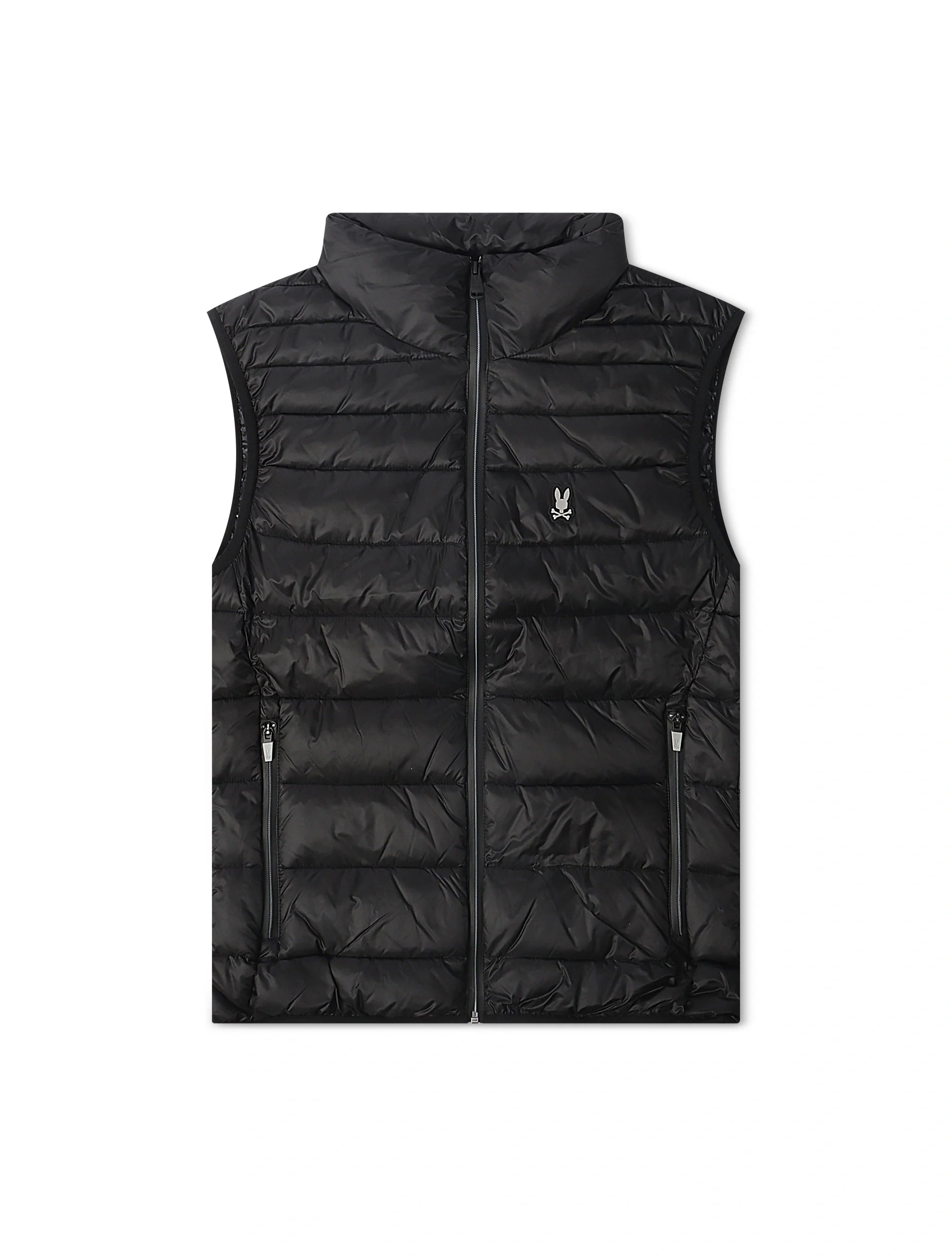 Psycho Bunny Blythe Packable Puffer Vest - Black by Denim Exchange