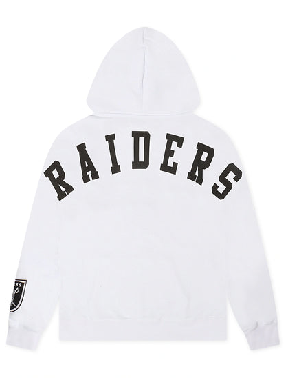 Pro Standard Las Vegas Raiders Wingspan Drop Shoulder Hoodie - White by Denim Exchange