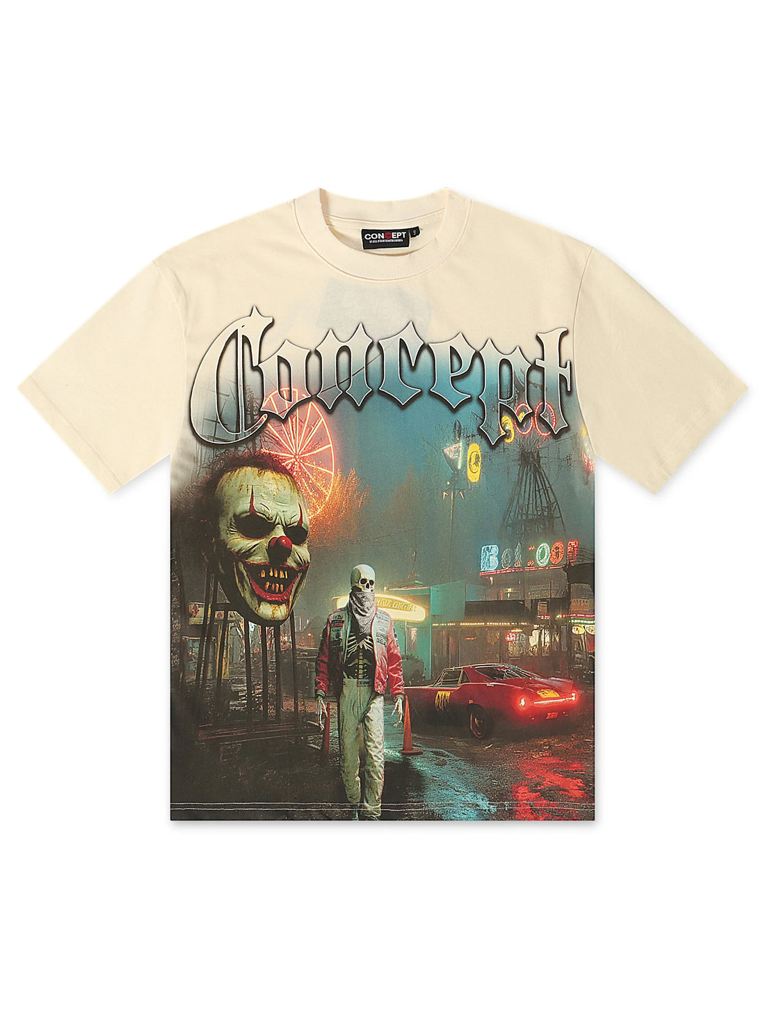 Concept La Carnival Tee - Cream by Denim Exchange