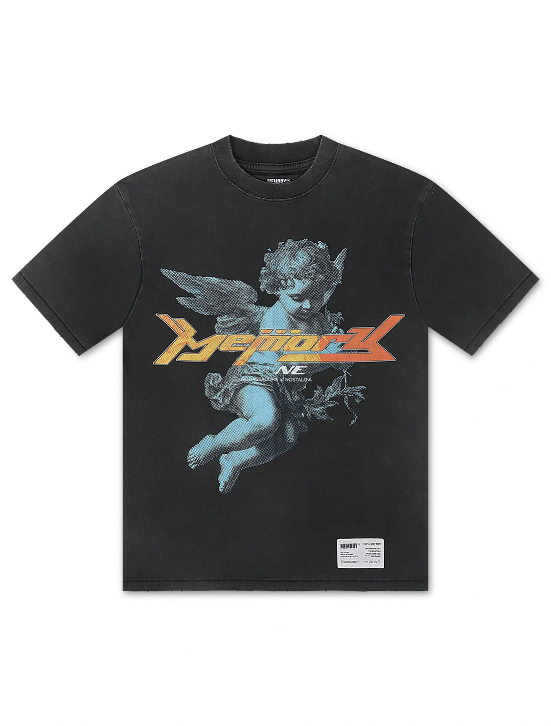 Memory Lane Cherub Tee - Vintage Black by Denim Exchange