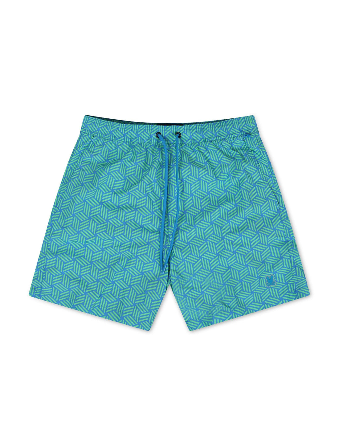 Psycho Bunny Jasper Aop Lightweight Swim Trunk - Green Gecko by Denim Exchange