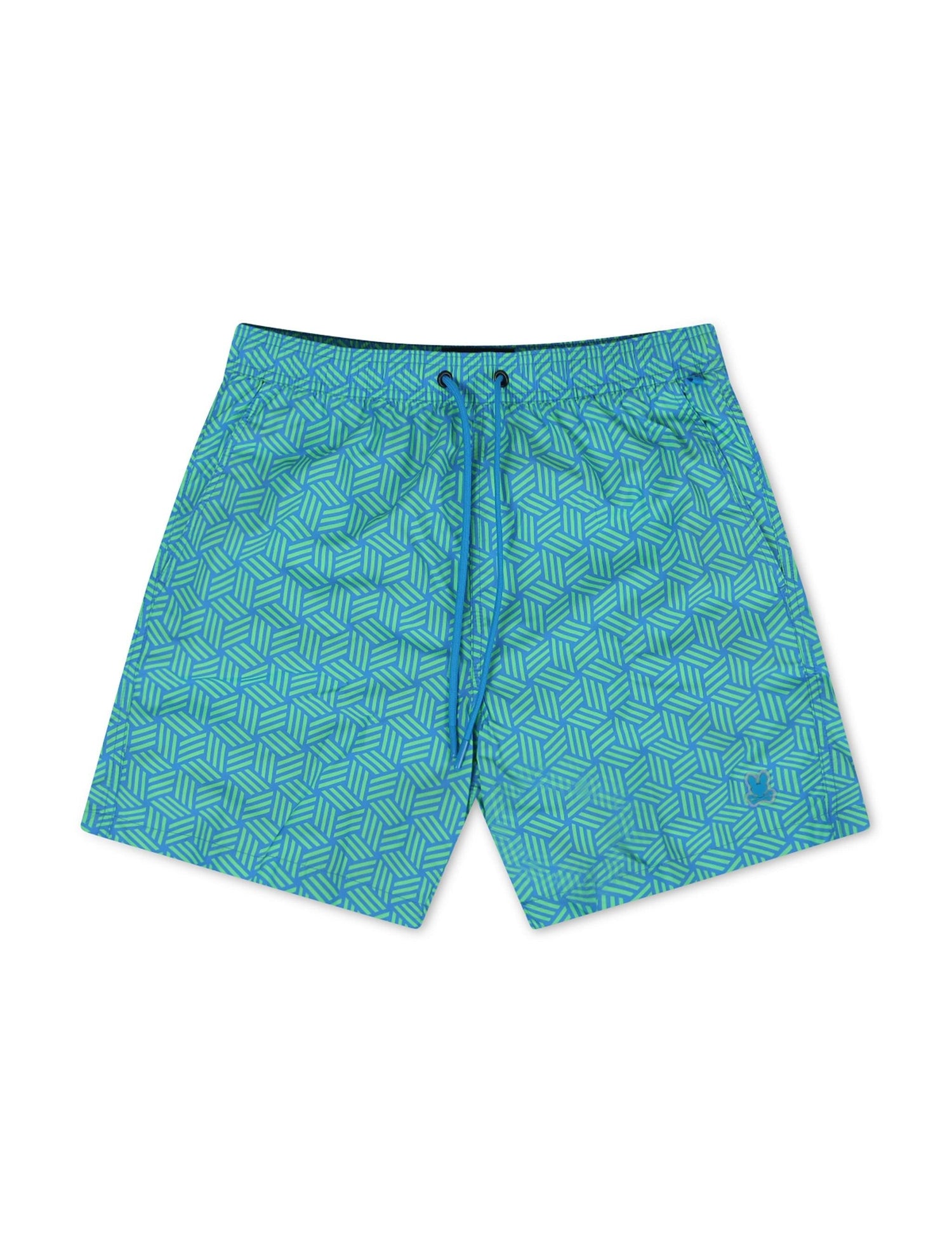 Psycho Bunny Jasper Aop Lightweight Swim Trunk - Green Gecko by Denim Exchange