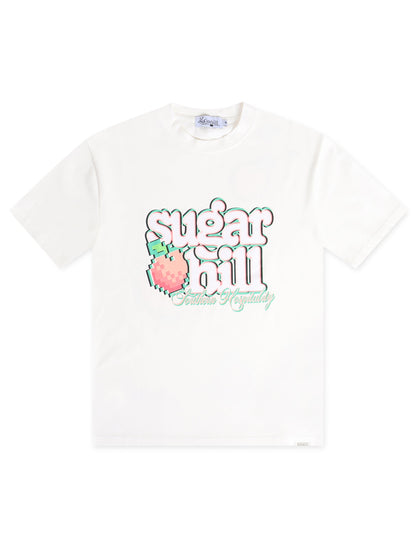 Sugarhill Peaches T-Shirt - White by Denim Exchange