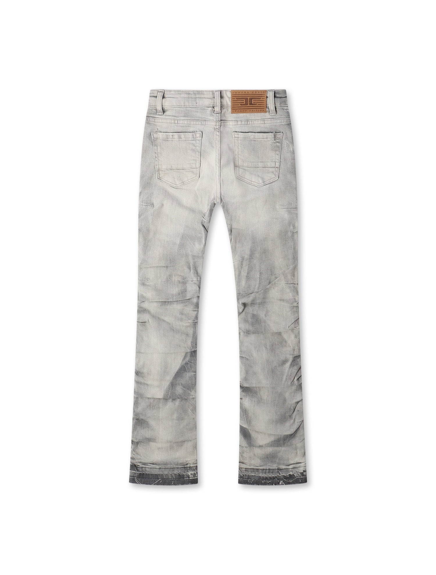 Jordan Craig Kids Pleated Side Seam Shredded Jeans - Arctic Grey by Denim Exchange