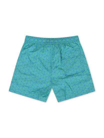 Psycho Bunny Jasper Aop Lightweight Swim Trunk - Green Gecko by Denim Exchange