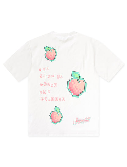 Sugarhill Peaches T-Shirt - White by Denim Exchange