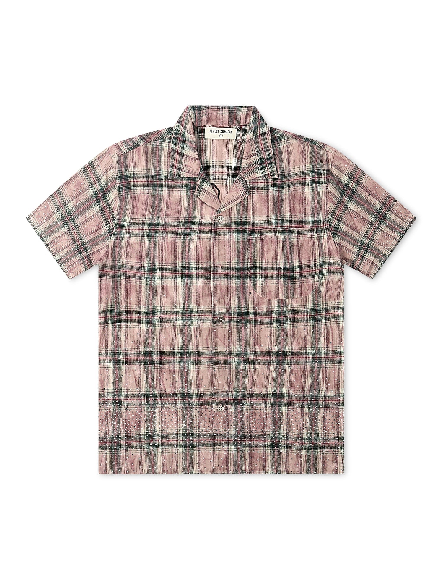 Almost Someday Solomon Rhinestone Flannel - Maroon by Denim Exchange