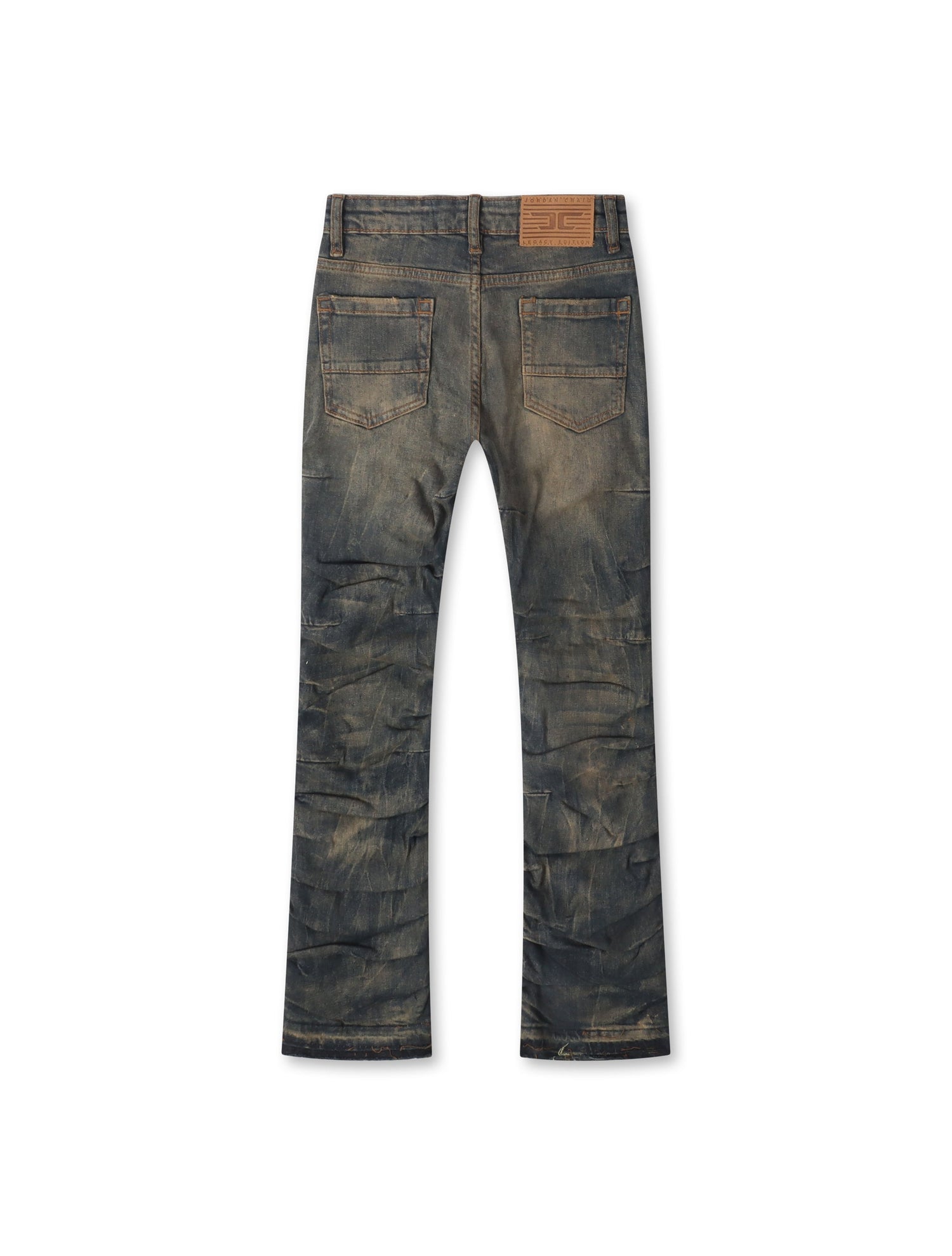 Jordan Craig Kids Pleated Side Seam Shredded Jeans - Dark Vintage by Denim Exchange