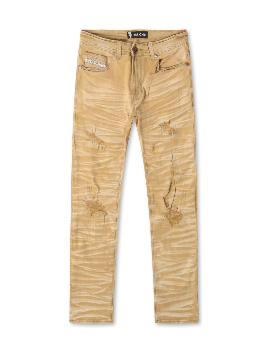 Makobi Straight Leg Jeans - Mocha Wash by Denim Exchange