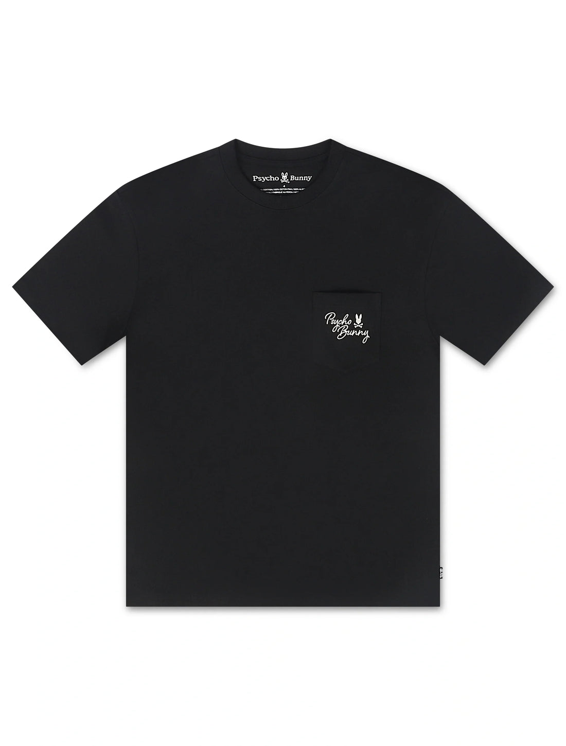 Psycho Bunny Desert Relaxed Pocket Tee - Black by Denim Exchange
