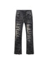 Jordan Craig Kids Pleated Side Seam Shredded Jeans - Black Shadow by Denim Exchange
