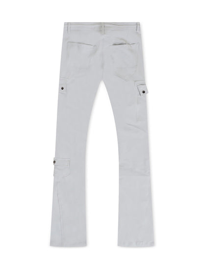Jordan Craig Stacked Rodeo Polyester Cargo Pants - Grey by Denim Exchange