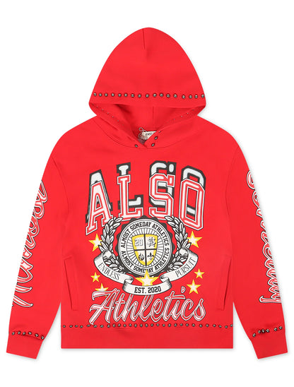 Almost Someday Also Athletics Hoodie - Red by Denim Exchange