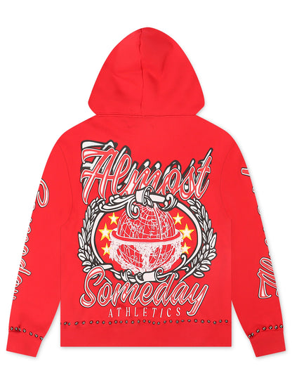 Almost Someday Also Athletics Hoodie - Red by Denim Exchange