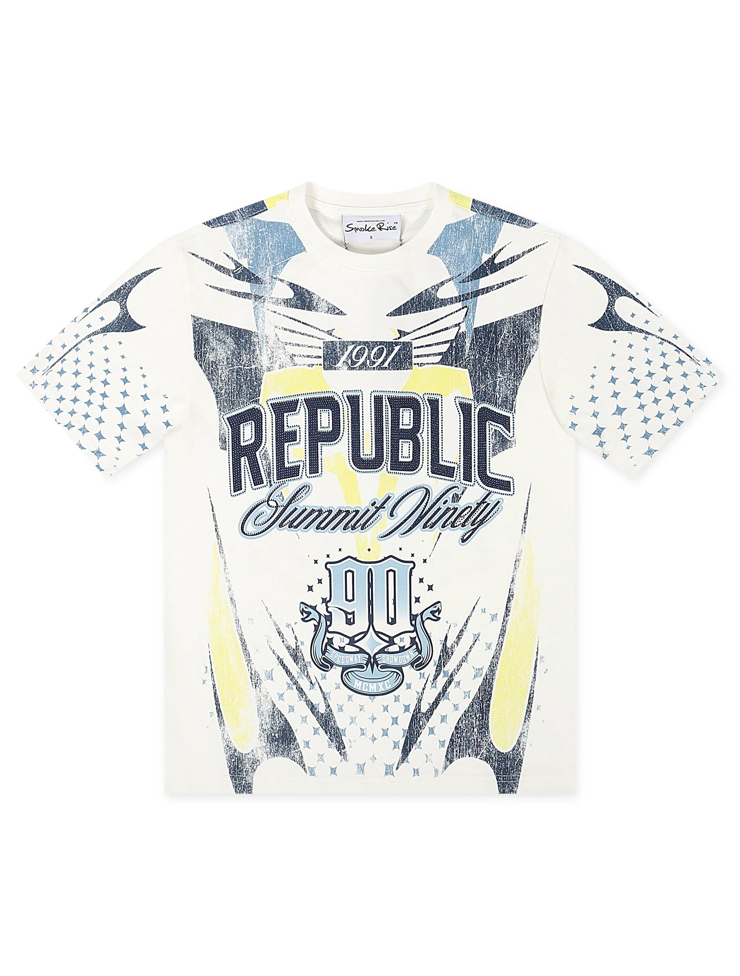 Smoke Rise Republic Tee - Boy Blue by Denim Exchange