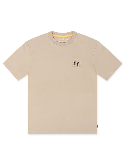 Psycho Bunny Monroe Heavy Weight Relaxed Fit Tee - Stone by Denim Exchange