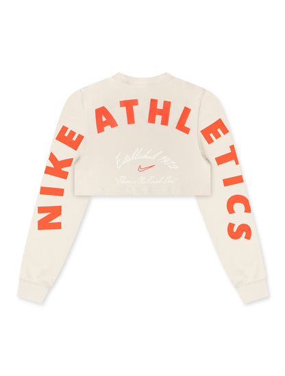 Nike Womens Oversized Long Sleeve - Light Bone by Denim Exchange