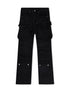 First Row Relaxed Fit Utility Cargo Pants - Black by Denim Exchange