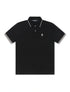 Psycho Bunny Cambridge Pique Polo - Black by Denim Exchange