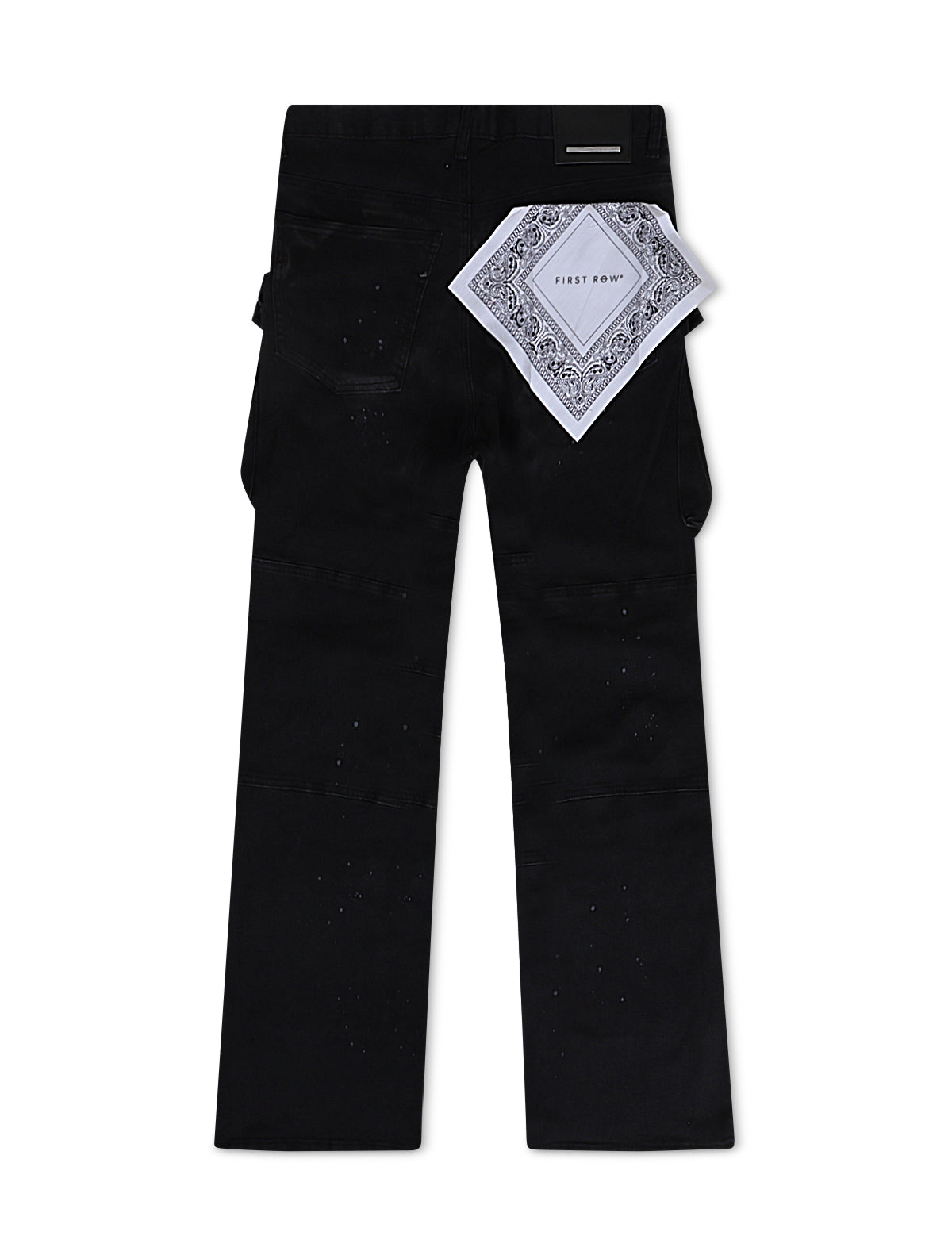 First Row Relaxed Fit Utility Cargo Pants - Black by Denim Exchange
