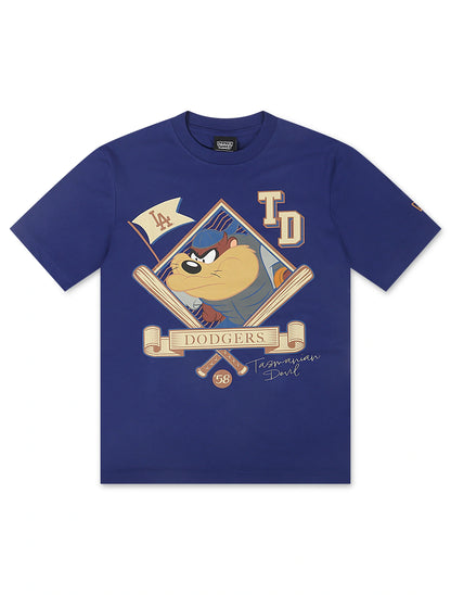 New Era LA Dodgers Tasmanian Devil Tee - Blue by Denim Exchange
