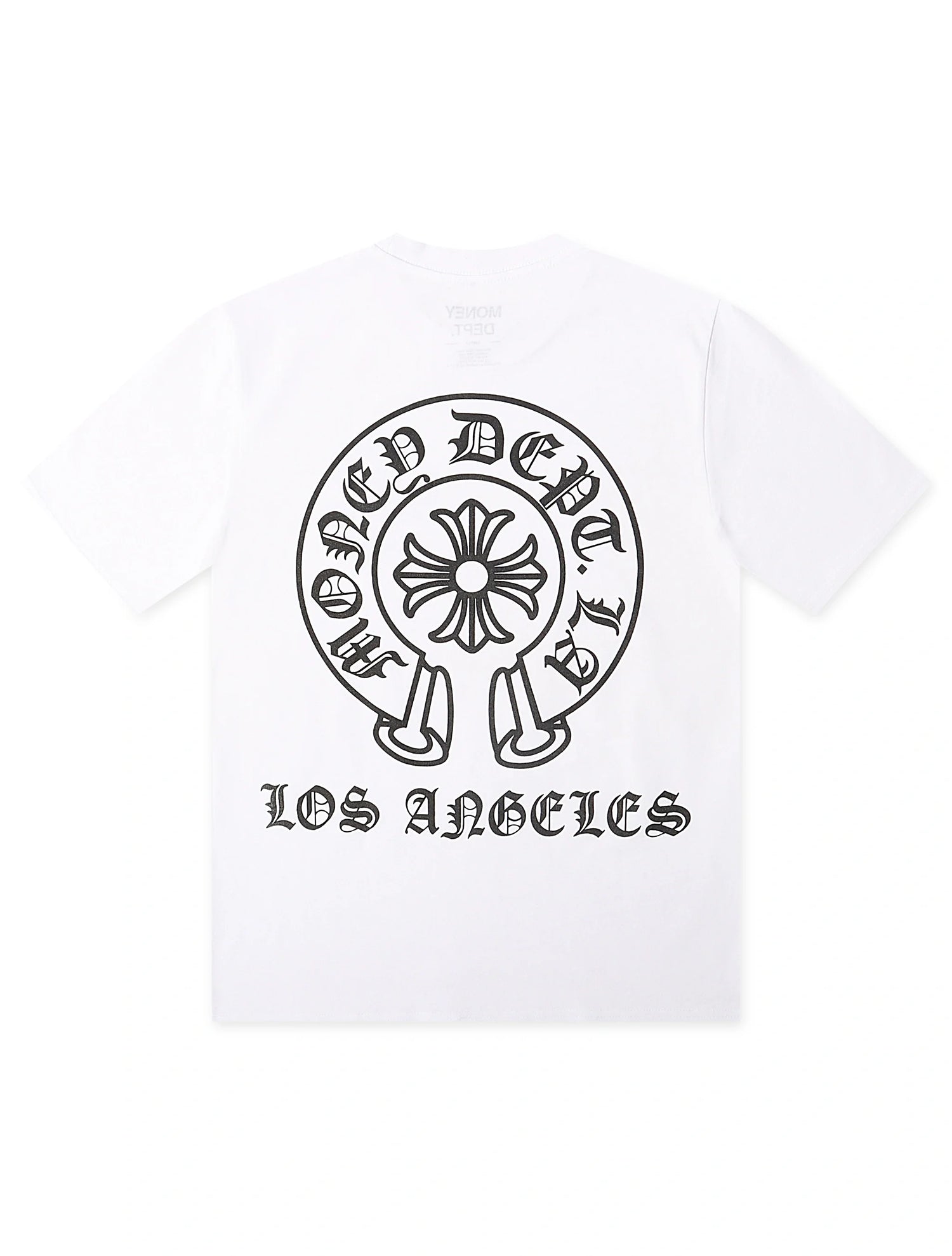 Money Dept. Old English Tee - White/Black by Denim Exchange