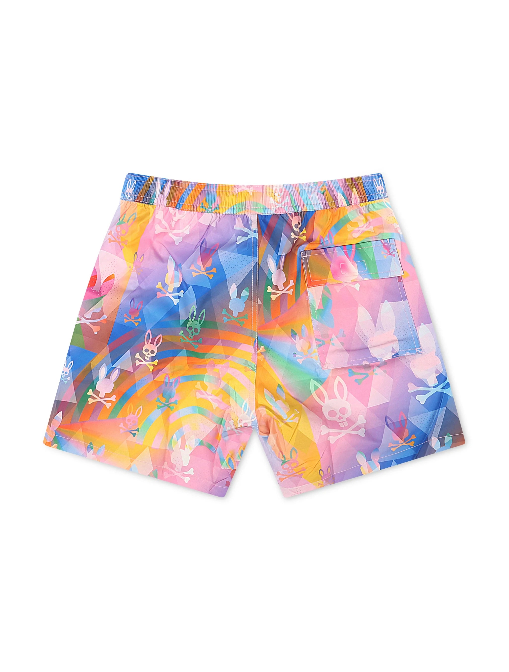 Psycho Bunny Milos Printed Swim Shorts - Ice Blue by Denim Exchange