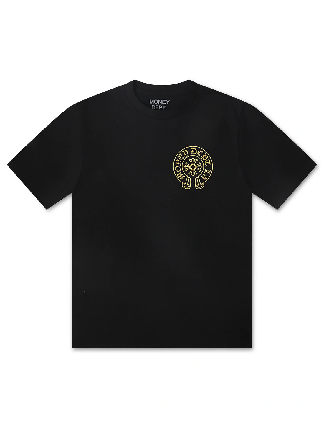 Money Dept. Vintage Old English Tee - Black/Gold by Denim Exchange