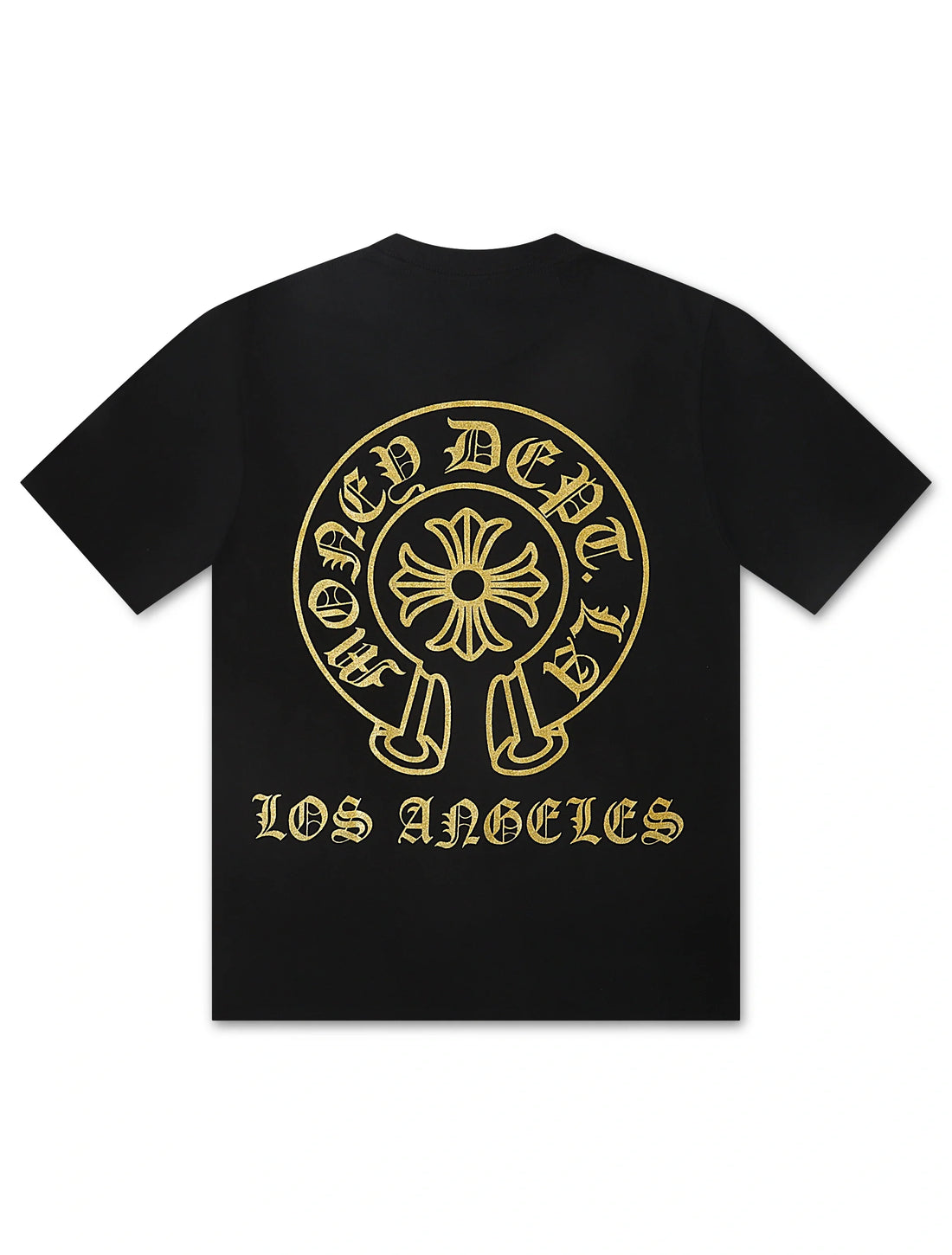 Money Dept. Vintage Old English Tee - Black/Gold by Denim Exchange