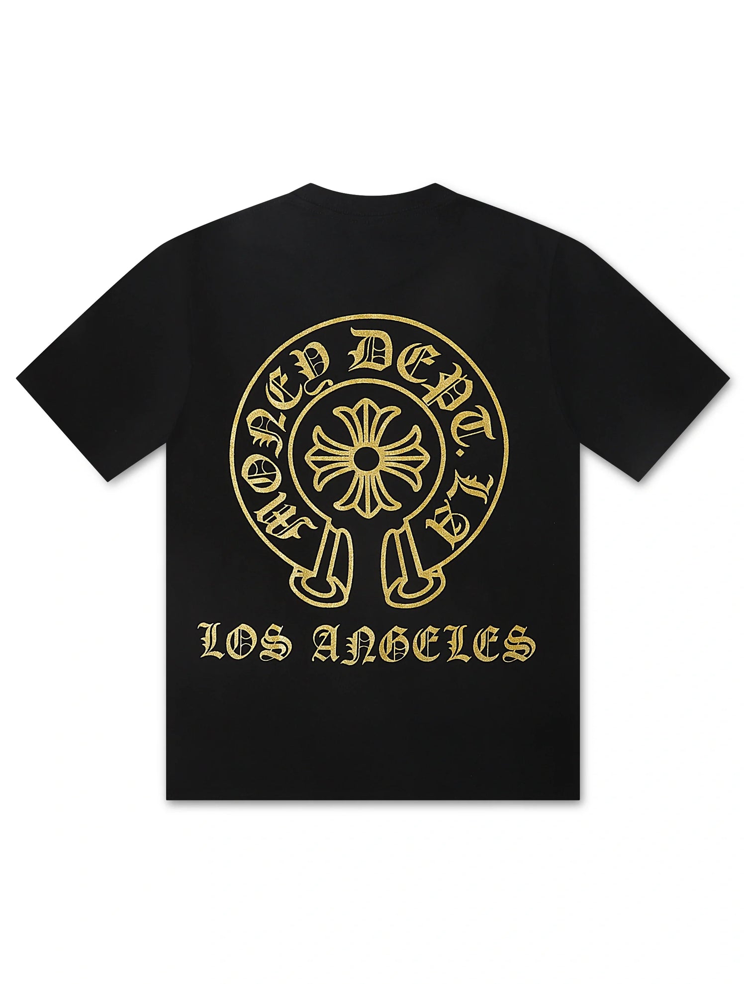 Money Dept. Vintage Old English Tee - Black/Gold by Denim Exchange