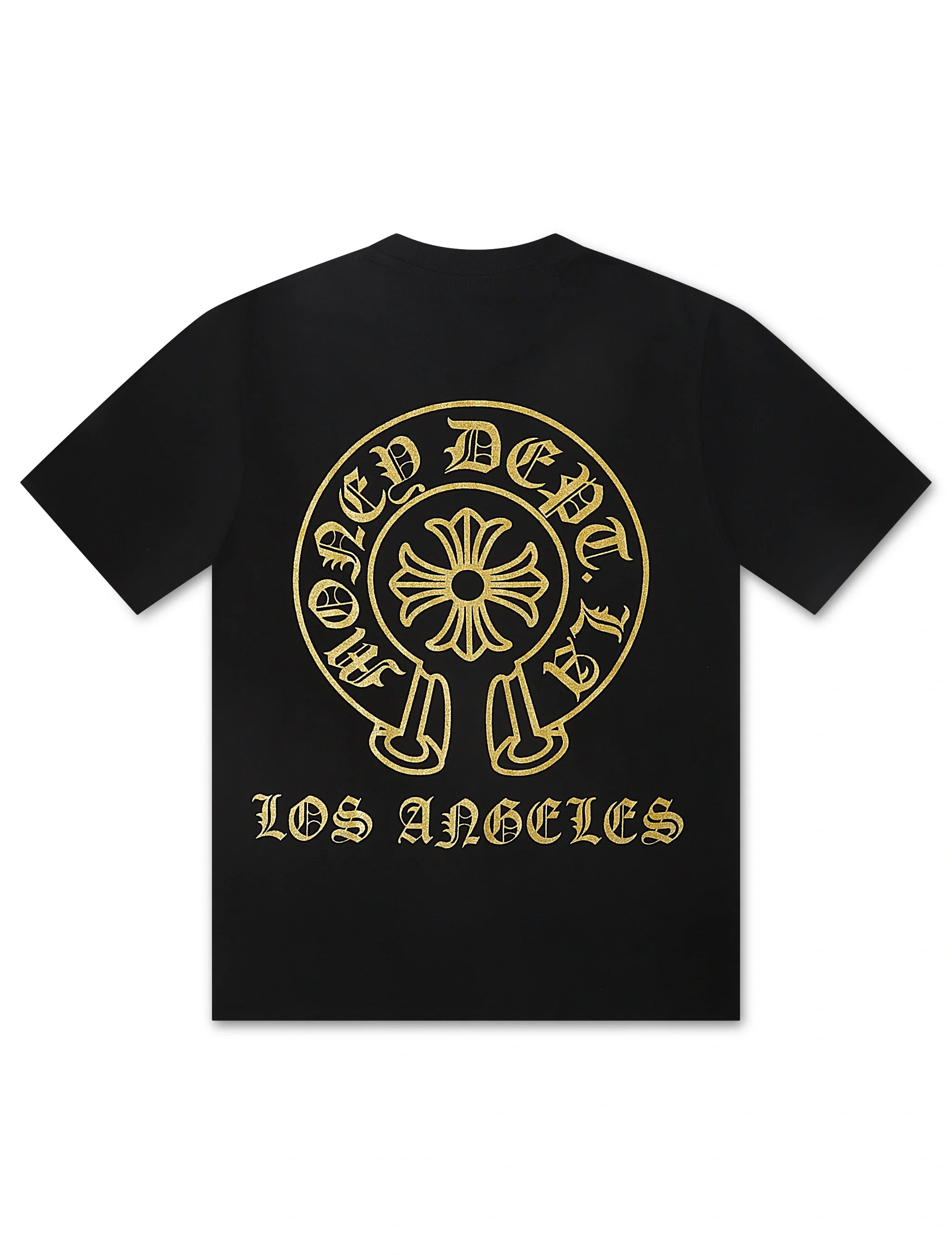 Money Dept. Vintage Old English Tee - Black/Gold by Denim Exchange