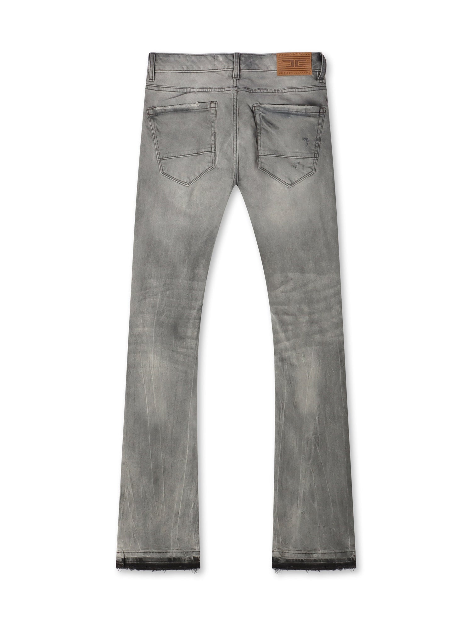 Jordan Craig Stacked Shredded Jeans - Smoked Gray by Denim Exchange