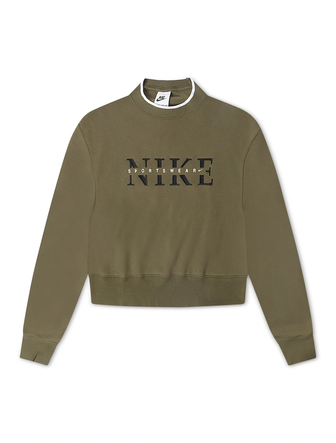 Nike Womens Phoenix Oversized Crewneck - Medium Olive by Denim Exchange