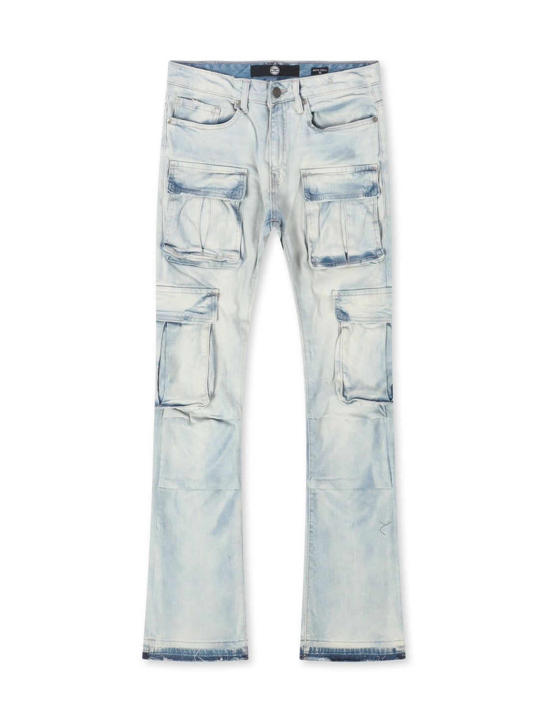 Jordan Craig Cargo Stacked Jean - Iced White by Denim Exchange