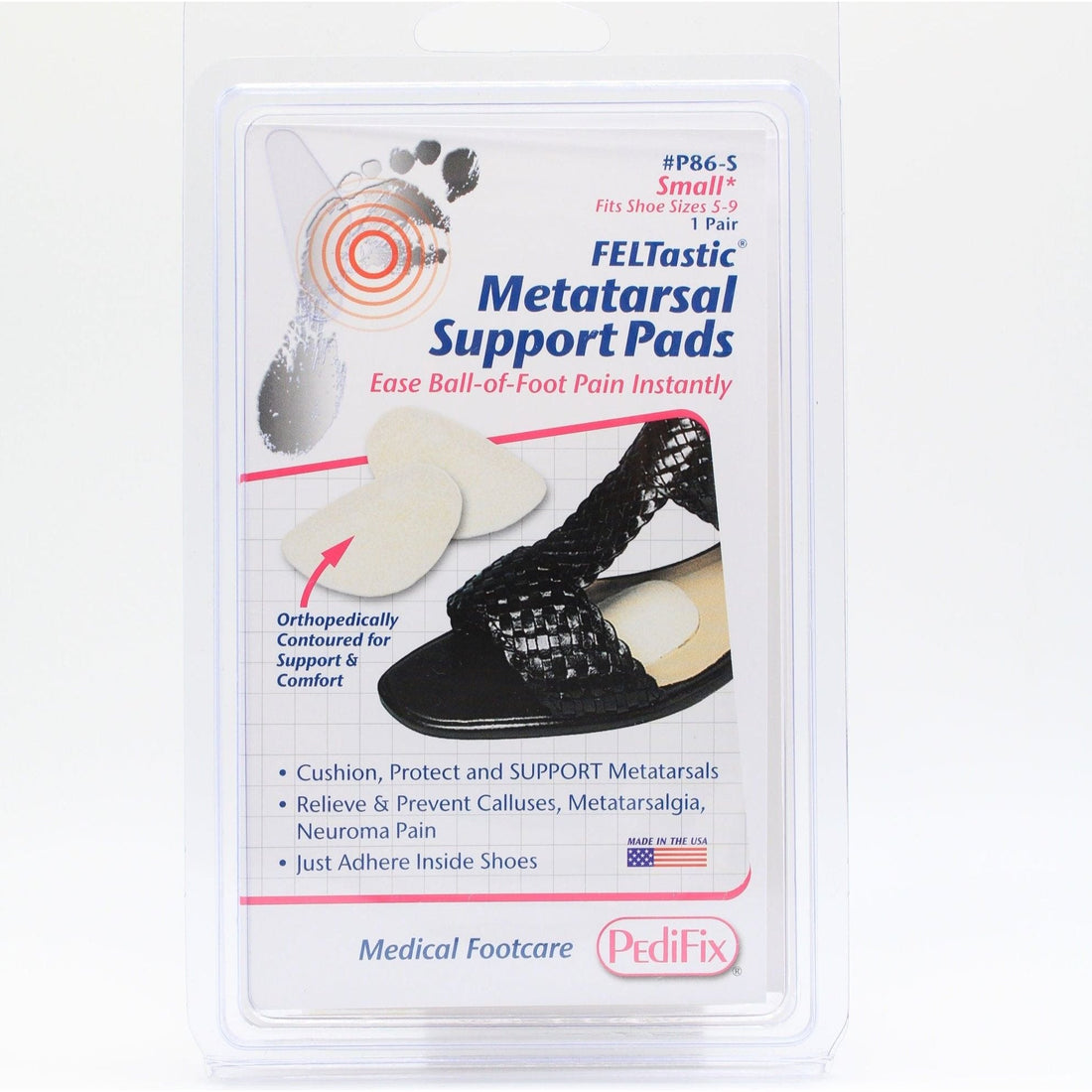 PediFix Feltastic Metatarsal Support Pads Small 1 Pair by Pasteur Pharmacy