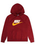 Nike Mens Club Fleece Hoodie - Team Red by Denim Exchange