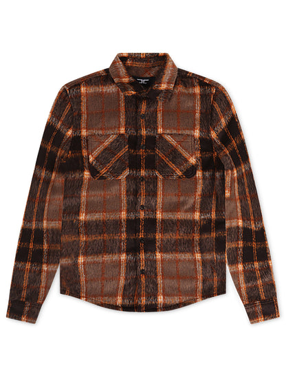 Jordan Craig Kids Graffiti Shirt Jacket - Brown by Denim Exchange