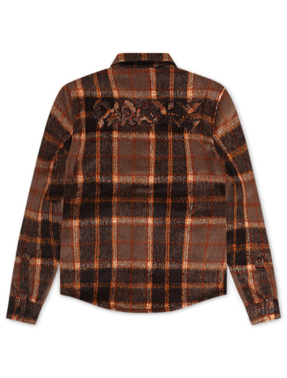 Jordan Craig Kids Graffiti Shirt Jacket - Brown by Denim Exchange
