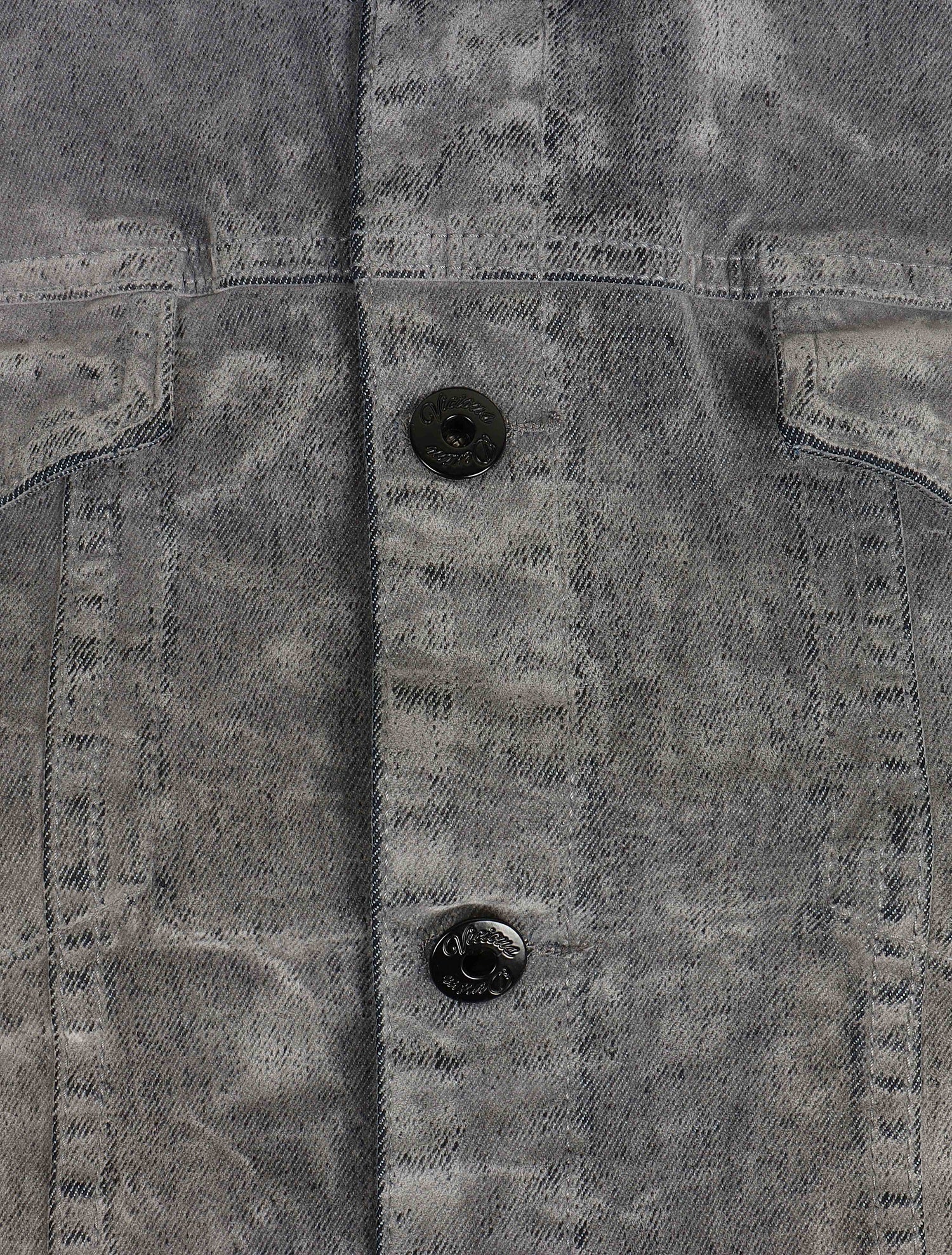 Vicious Denim Velvet Coated Denim Jacket - Grey by Denim Exchange