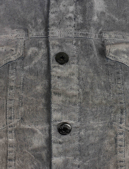 Vicious Denim Velvet Coated Denim Jacket - Grey by Denim Exchange