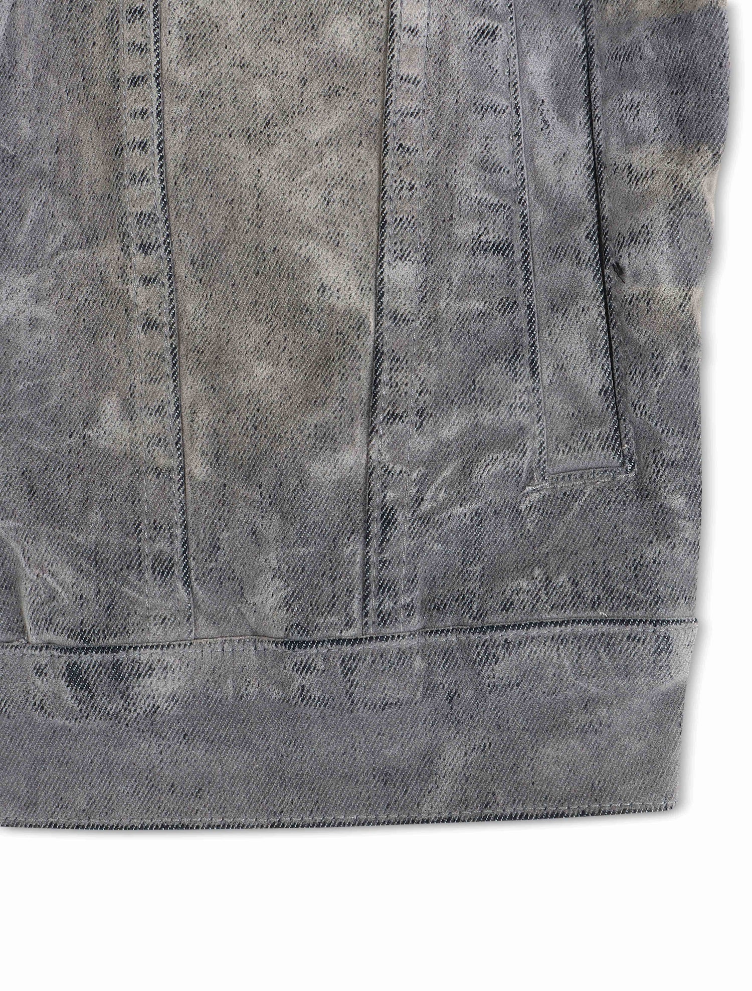 Vicious Denim Velvet Coated Denim Jacket - Grey by Denim Exchange