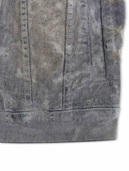 Vicious Denim Velvet Coated Denim Jacket - Grey by Denim Exchange