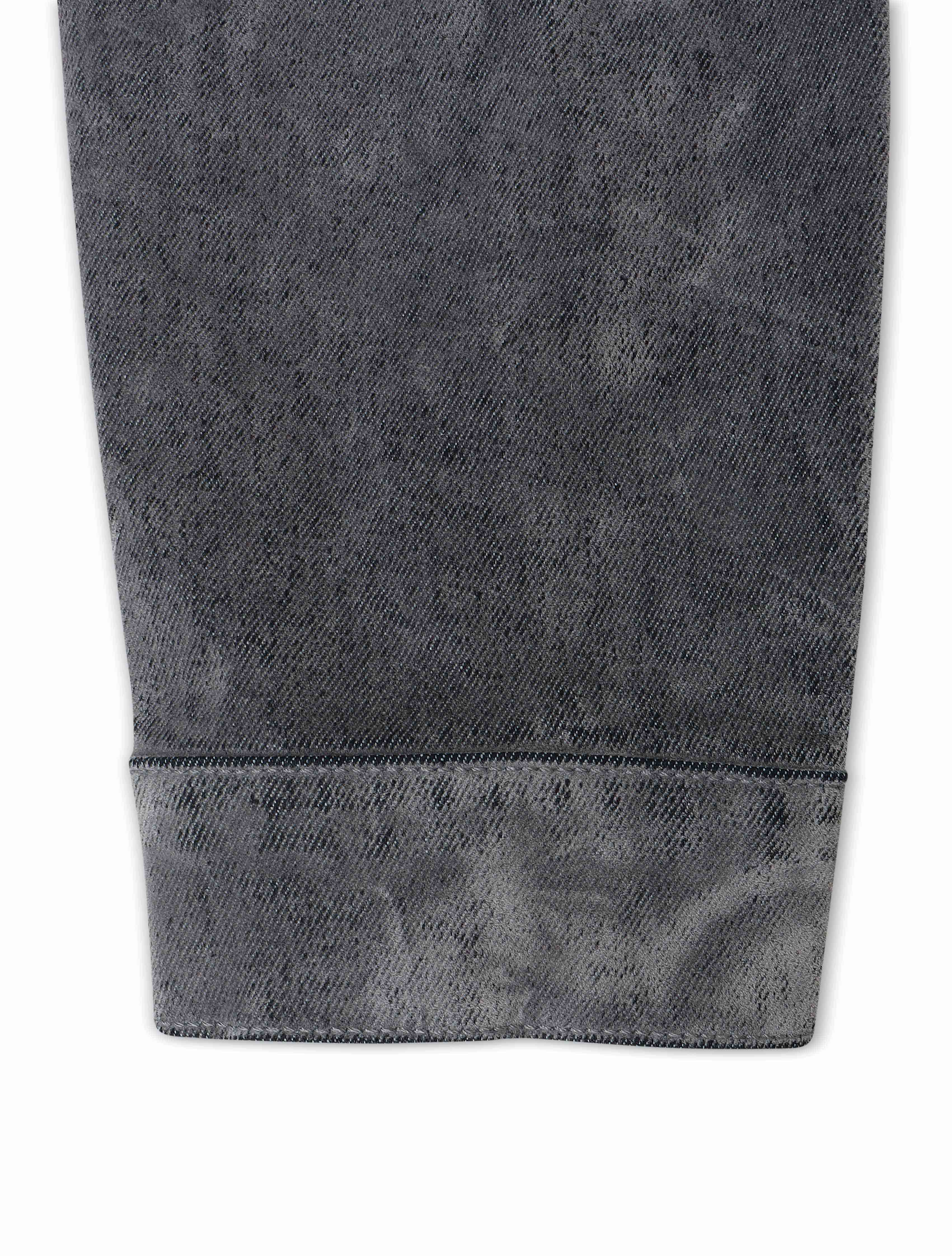 Vicious Denim Velvet Coated Denim Jacket - Grey by Denim Exchange