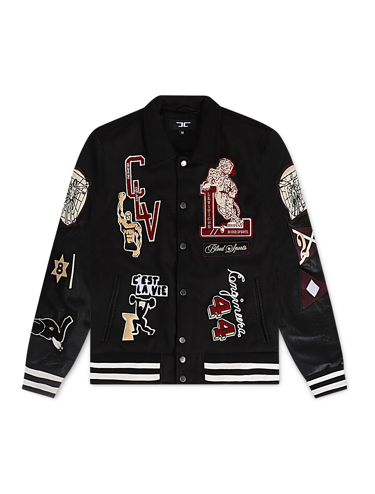 Jordan Craig Kids Carpe Diem Varsity Jacket - Black by Denim Exchange
