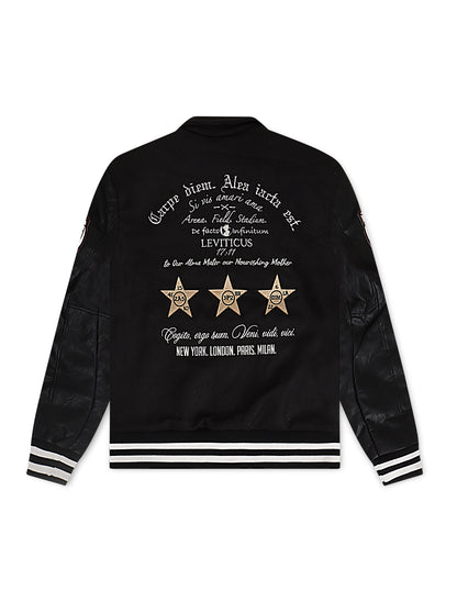 Jordan Craig Kids Carpe Diem Varsity Jacket - Black by Denim Exchange