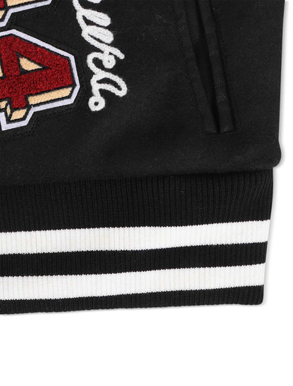 Jordan Craig Kids Carpe Diem Varsity Jacket - Black by Denim Exchange