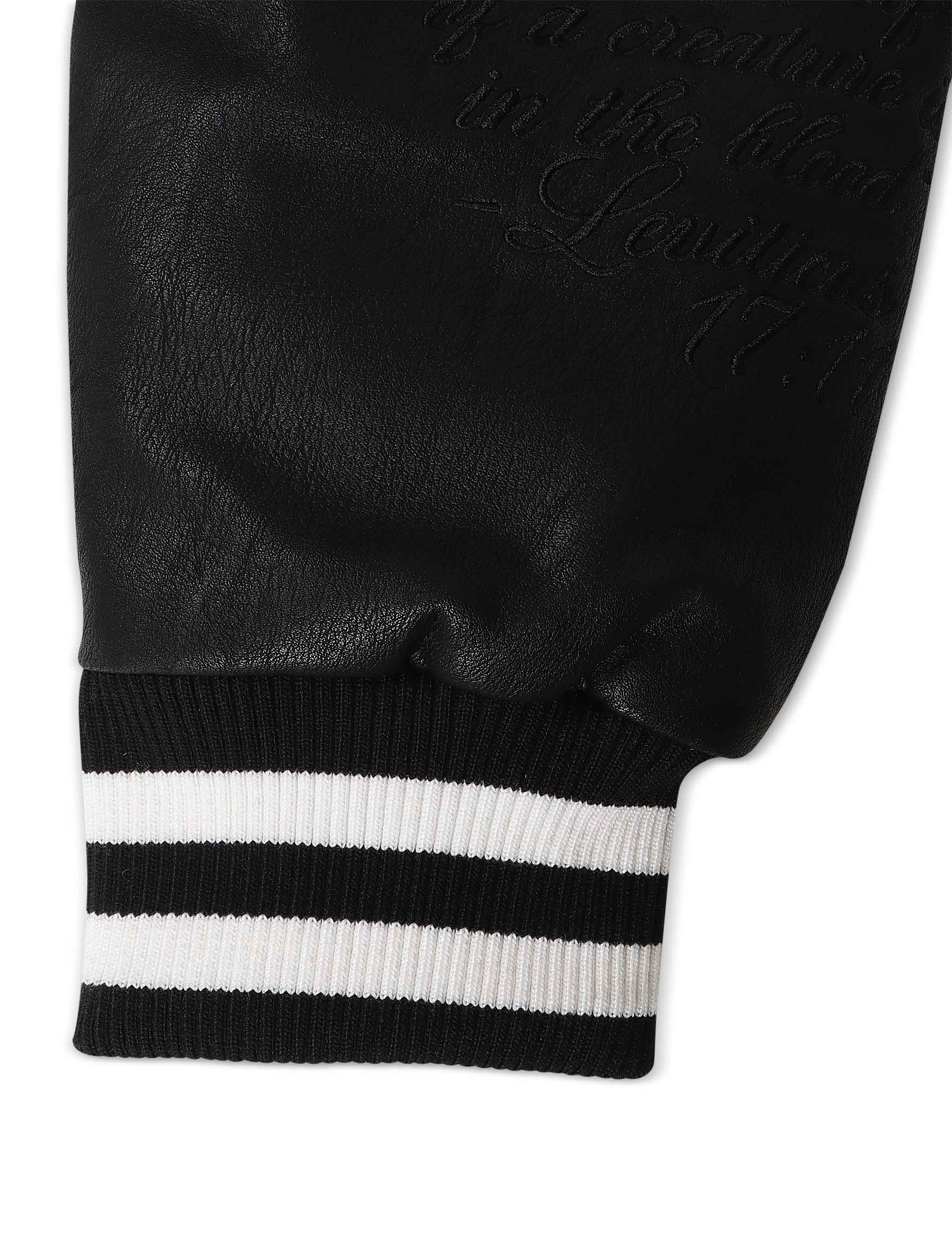 Jordan Craig Kids Carpe Diem Varsity Jacket - Black by Denim Exchange