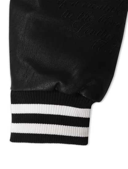 Jordan Craig Kids Carpe Diem Varsity Jacket - Black by Denim Exchange