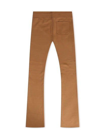 Jordan Craig Fleece Stacked Joggers - Mocha by Denim Exchange