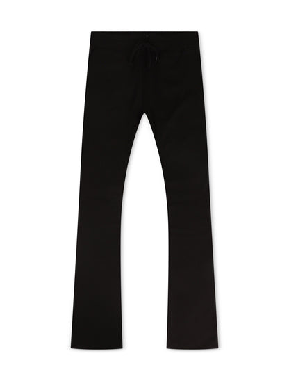 Jordan Craig Fleece Stacked Joggers - Black by Denim Exchange